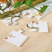 Puzzle Joli renard de Noël Vintage (Côté)