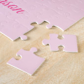 Puzzle Joli rose bébé fille Fox Faire-part de naissance (Côté)