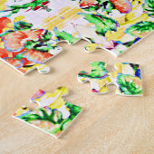 Puzzle Joli rose de peinture colorée (Côté)