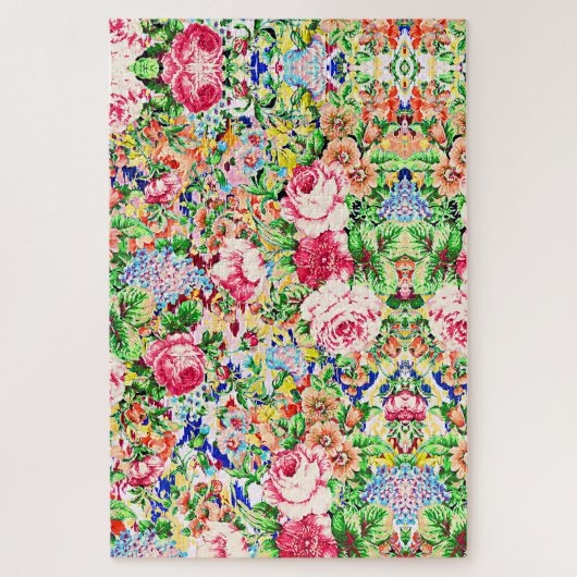 Puzzle Joli rose de peinture colorée (Vertical)