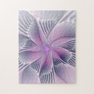 Puzzle Joli rose Fleur Moderne Abstrait Fractal Art