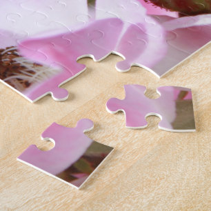 Puzzle joli rose fleur rose sauvage pour dames