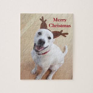 Puzzle Joli sourire blanc renne Chien Chien Chien Chien C