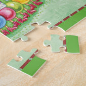 Puzzle Joli train de Noël en forme de chenille avec des c (Côté)