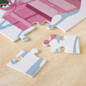 Puzzle Joli Veau Bébé Rose Noël (Côté)