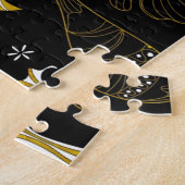 Puzzle Joli vintage noir doré arrière - plan (Côté)