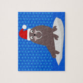 Puzzle Joli Walrus de Noël et Snowflakes (Vertical)