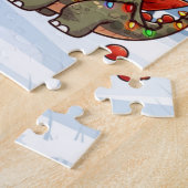 Puzzle Joli/Whimsical bébé stégosaure de Noël (Côté)