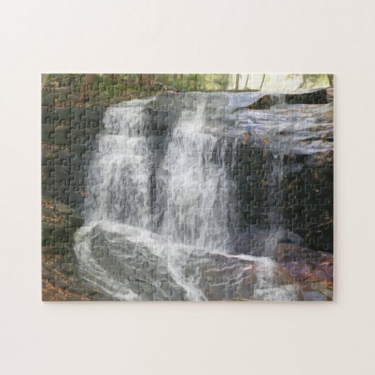 Puzzle Jolie cascade huile photo peinture (Horizontal)