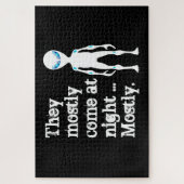 Puzzle Jolie citation alien blanche noire (Vertical)