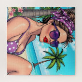 Puzzle Jolie dame en Bikini Retro Breach (Horizontal)