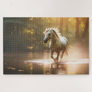 Puzzle Jolie douce jolie Cheval Magique Forêt
