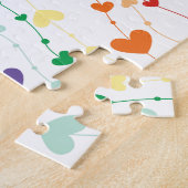 Puzzle Jolie famille Motif Rainbow Hearts (Côté)