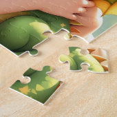 Puzzle Jolie fée d'anime et dragon Chibi (Côté)