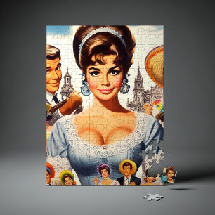 Puzzle Jolie femme vintage