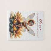 Puzzle Jolie fille Anime avec Ukulele sur tournesol (Horizontal)