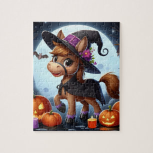 Puzzle Jolie Halloween/Automne, chauve-souris et citrouil
