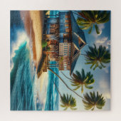 Puzzle Jolie maison de Cabine de plage (Horizontal)