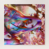 Puzzle Jolie Mystical Ethereal Femme aux papillons (Horizontal)