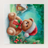 Puzzle Jolie Ours En Teddy Noël (Horizontal)