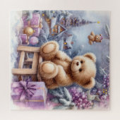 Puzzle Jolie Ours En Teddy Noël (Horizontal)