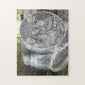 Puzzle Jolie peinture à l'huile de cascade Ajouter votre (Vertical)