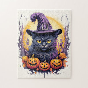 Puzzle Jolie Petite Chatte Sorcière