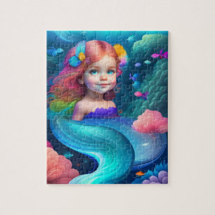 Puzzle Jolie Petite Mermaid Colorée Mignonne