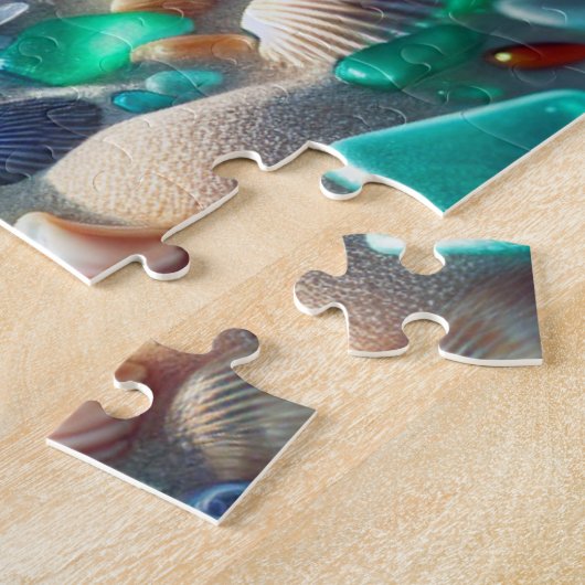 Puzzle Jolie plage Ocean avec verre de mer (Côté)