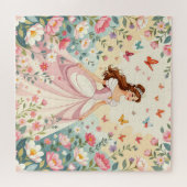 Puzzle Jolie princesse avec papillons (Horizontal)