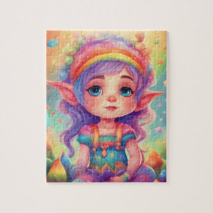 Puzzle Jolie princesse elfe dans la forêt enchantée