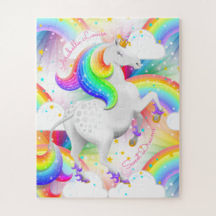 Puzzle Jolie Princesse Unicorn Personnalisé