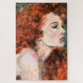 Puzzle Jolie rousse femme - peinture originale Abstraite (Vertical)