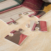 Puzzle Jolie scène de lecture cosy d'automne (Côté)