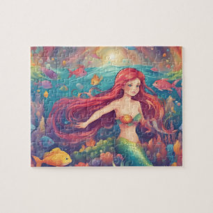 Puzzle Jolie Sirène Aquarelle