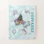 Puzzle Jolie sirène noire, enfant de sirène afro-américai (Vertical)