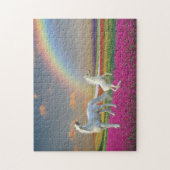 Puzzle Jolie Unicorn Flower Rainbow Paysage (Vertical)