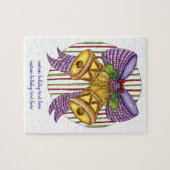 Puzzle Jolies cloches de jingle de Noël avec ruban et bow (Horizontal)