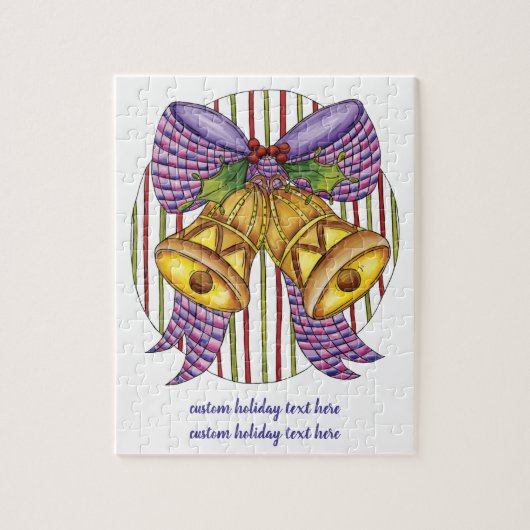 Puzzle Jolies cloches de jingle de Noël avec ruban et bow (Vertical)