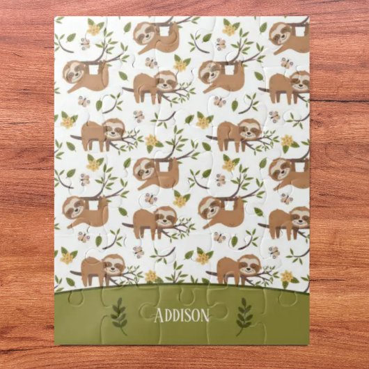 Puzzle Jolies fentes dormant sur les branches d'arbre Mot