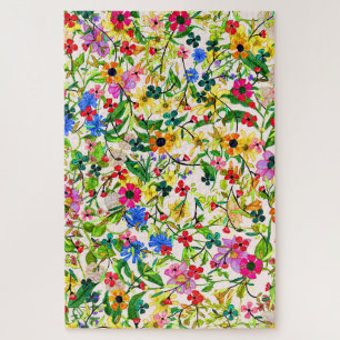 Puzzle Jolies fleurs printanières florales colorées