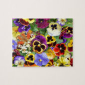 Puzzle Jolies Pansies et papillon (Horizontal)