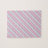 Puzzle Jolies rayures blanches roses (Horizontal)