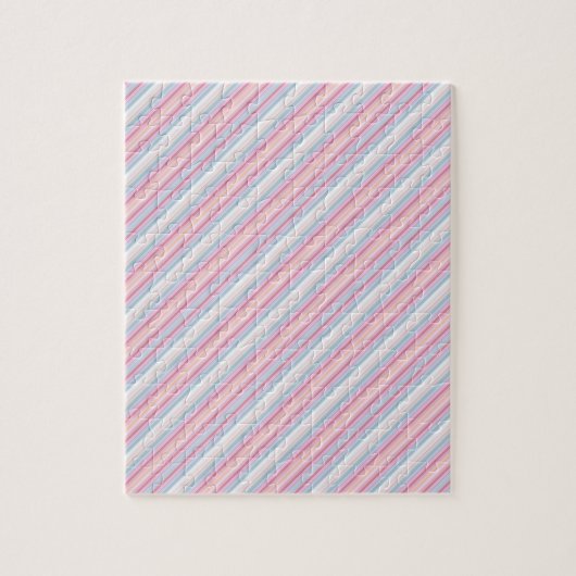 Puzzle Jolies rayures blanches roses (Vertical)