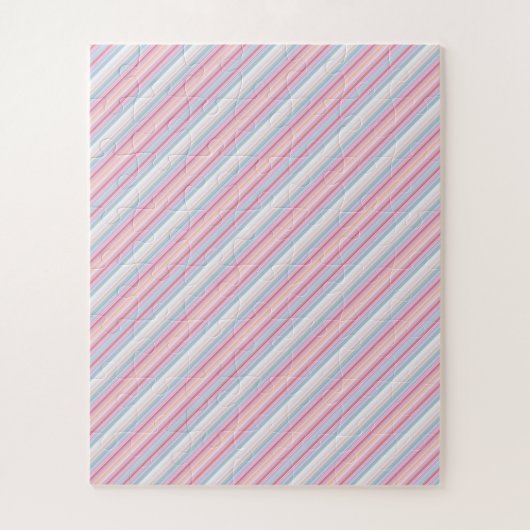 Puzzle Jolies rayures blanches roses (Vertical)