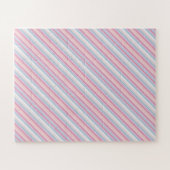 Puzzle Jolies rayures blanches roses (Horizontal)