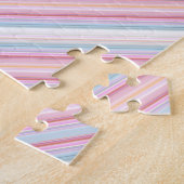 Puzzle Jolies rayures blanches roses (Côté)