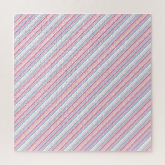 Puzzle Jolies rayures blanches roses (Vertical)