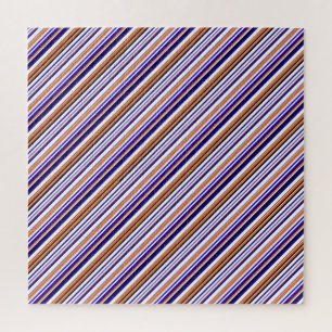 Puzzle Jolies rayures bleues orange