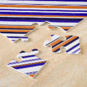 Puzzle Jolies rayures bleues orange (Côté)